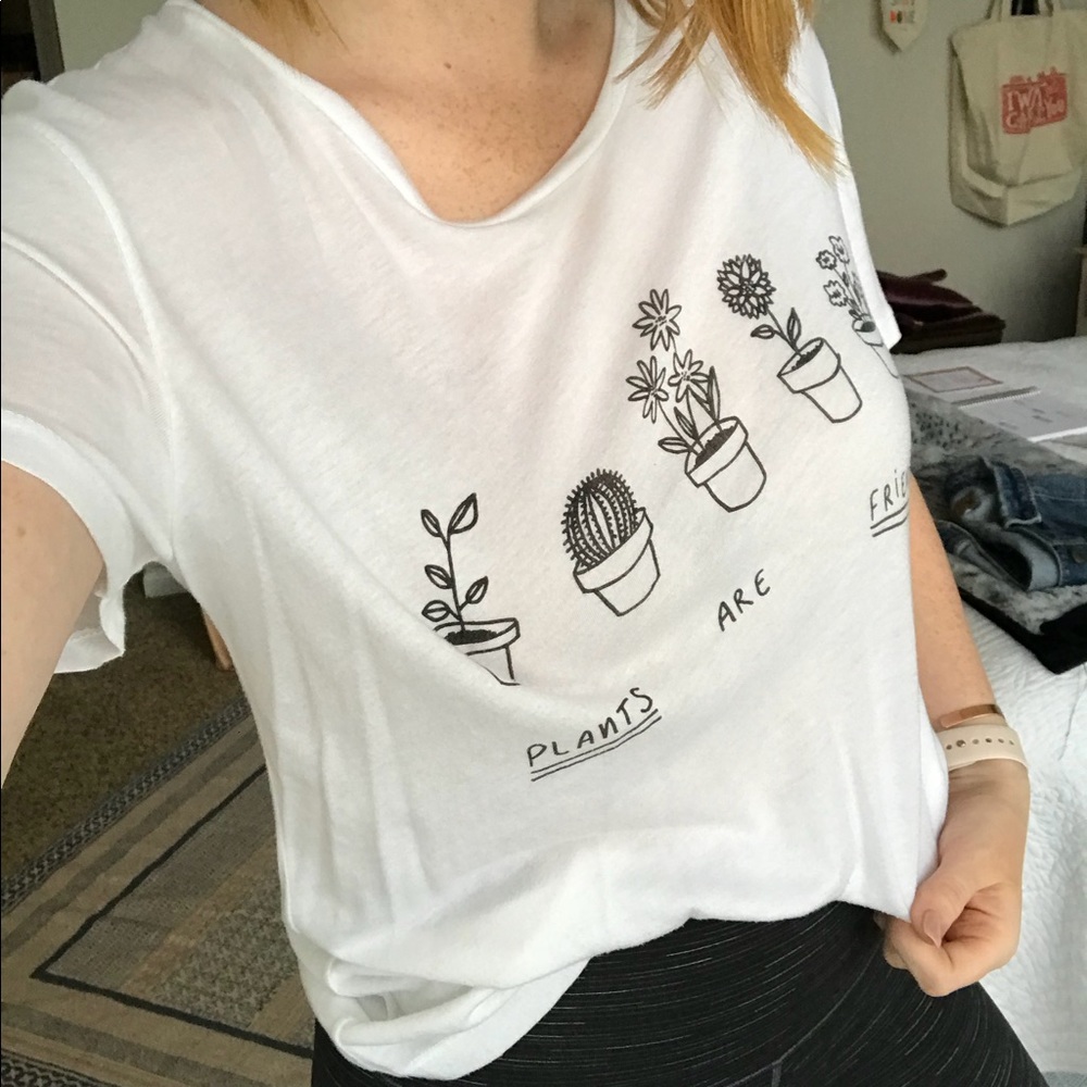 Slouchy “Plants Are Friends” Tee